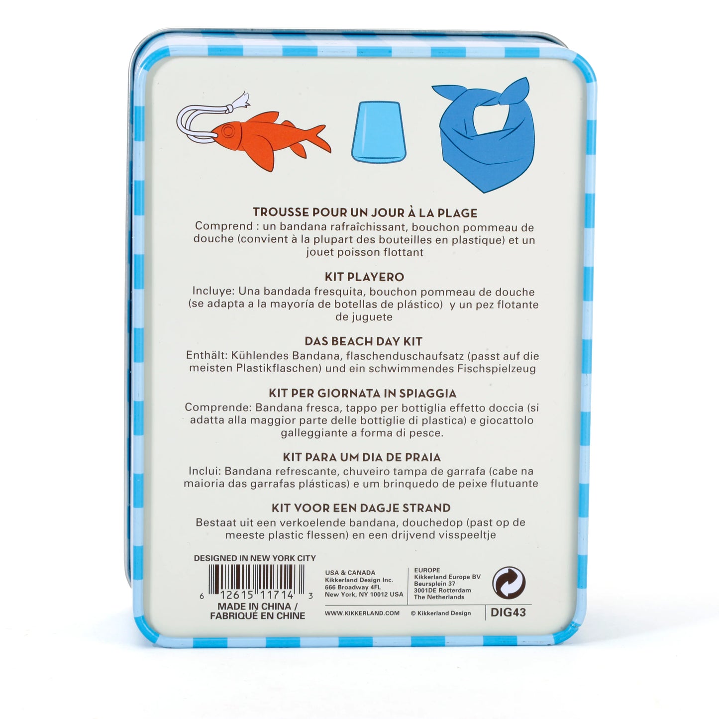 Kikkerland Kobe Dog Beach Day Kit