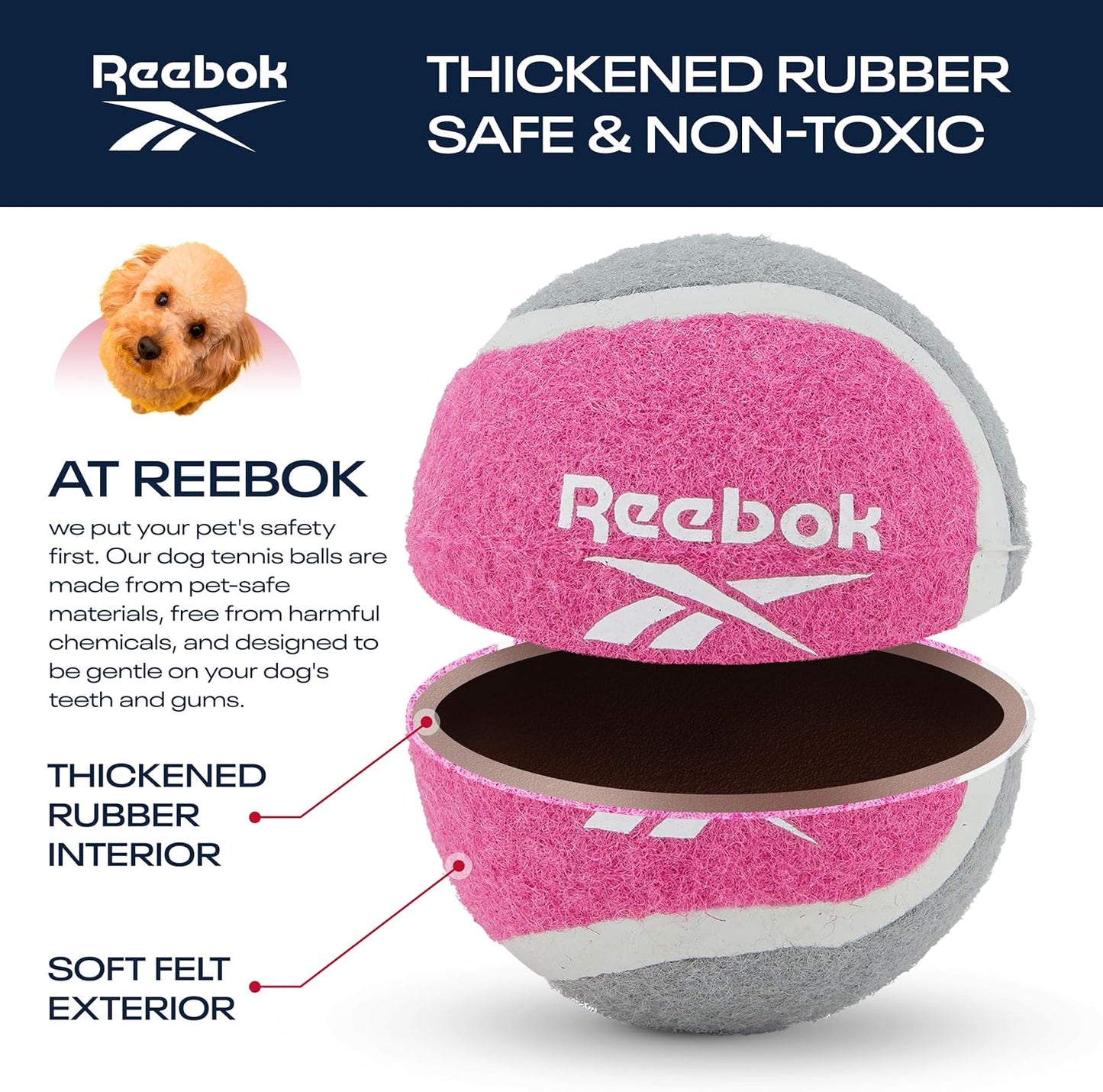 Reebok Köpek Tenis Topu 3lü