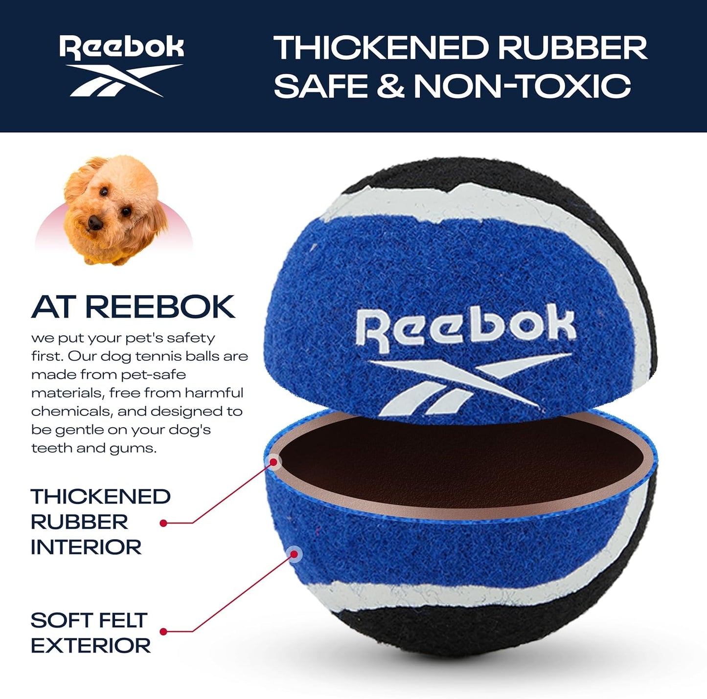 Reebok Köpek Tenis Topu 3lü