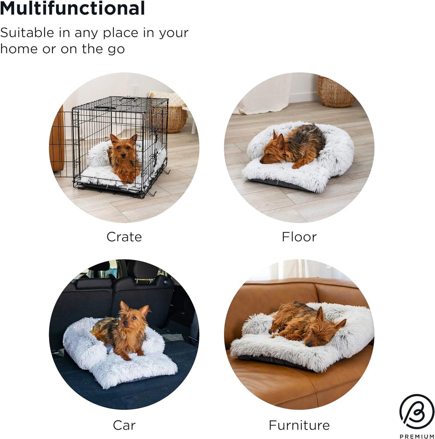 Crate Mat Destekli & Puf Köpek Yatağı