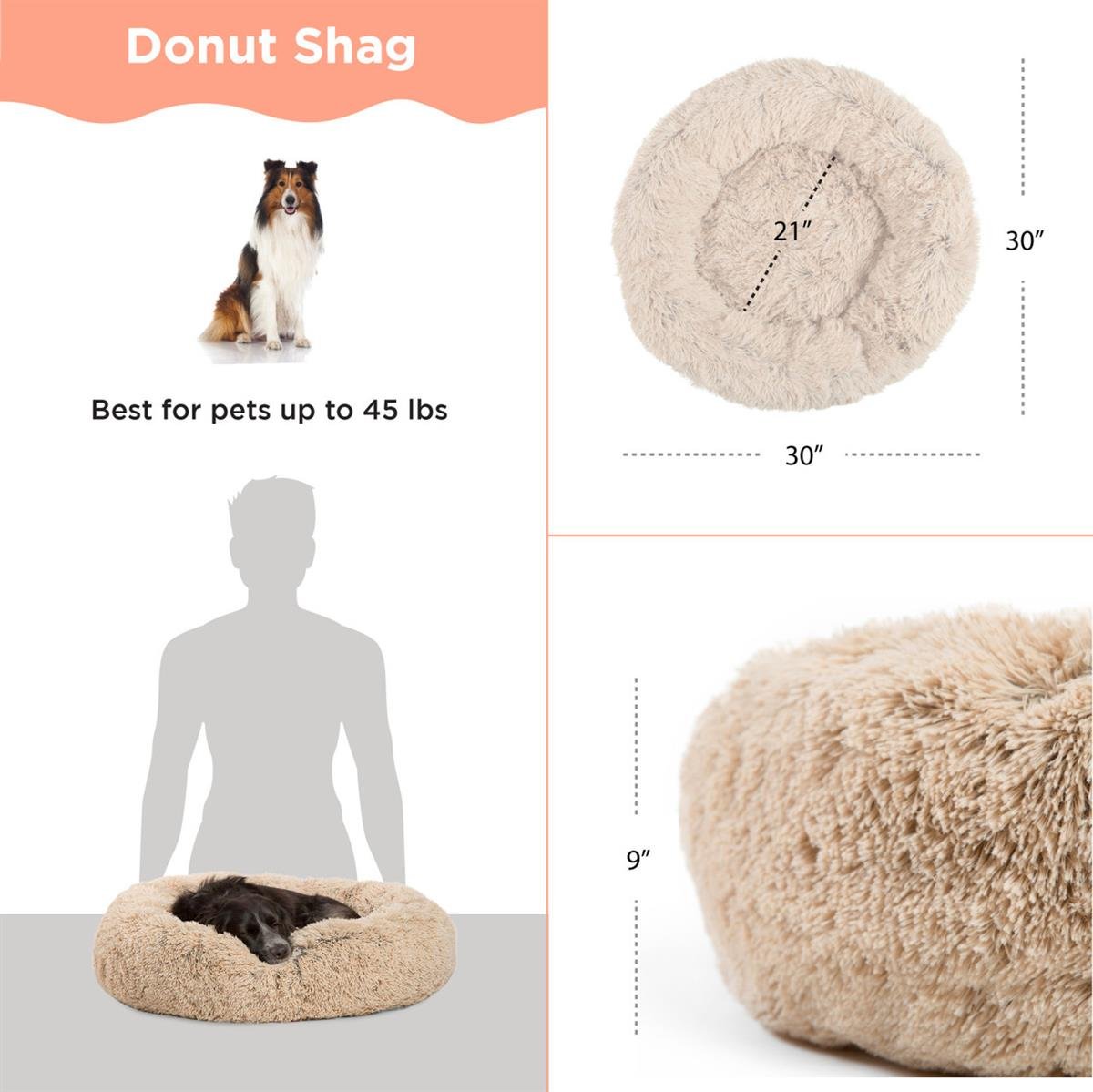 Donut Shag Frost Köpek Yatağı