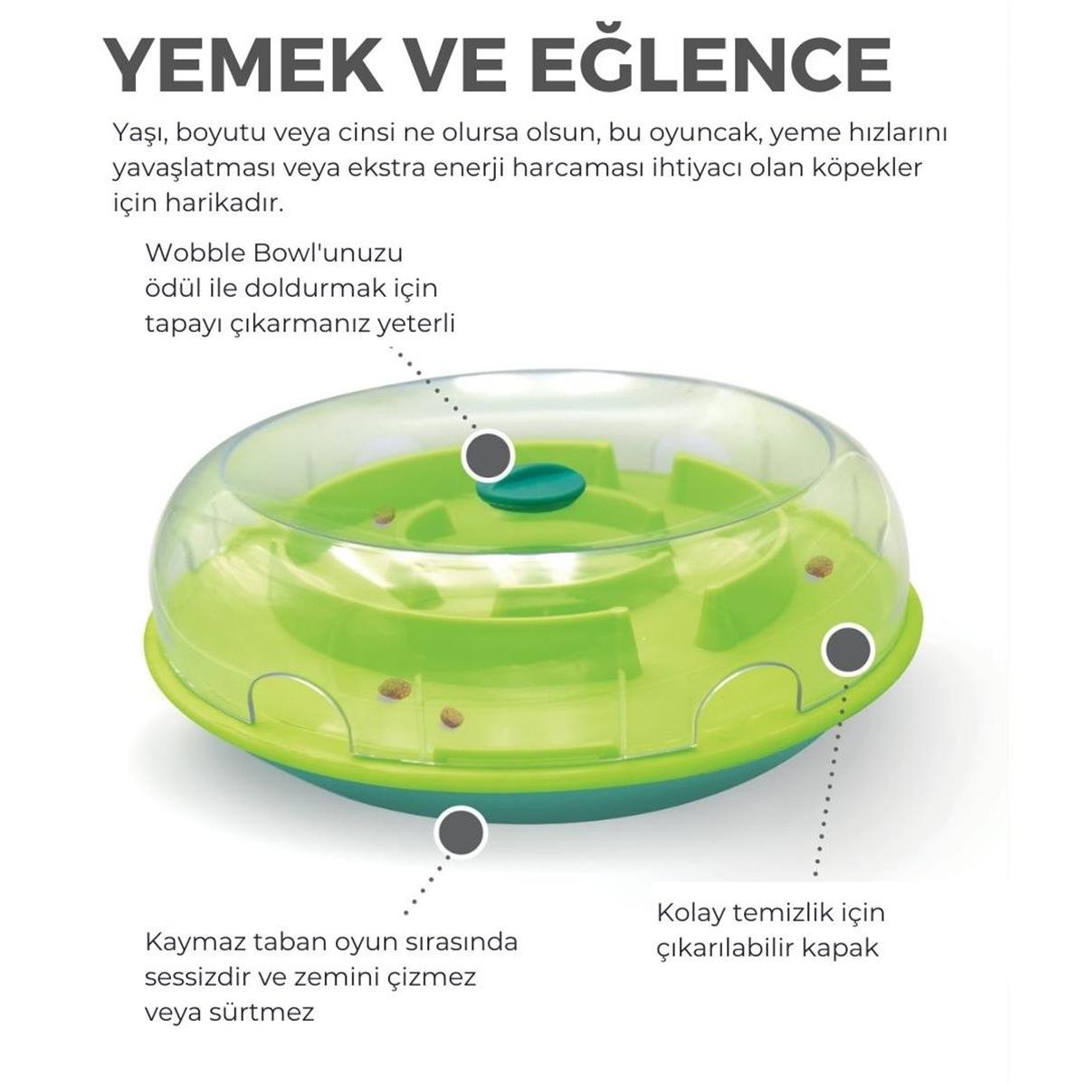 Outward Hound Wobble Bowl Interactive Treat Puzzle Köpek Oyuncağı Medium