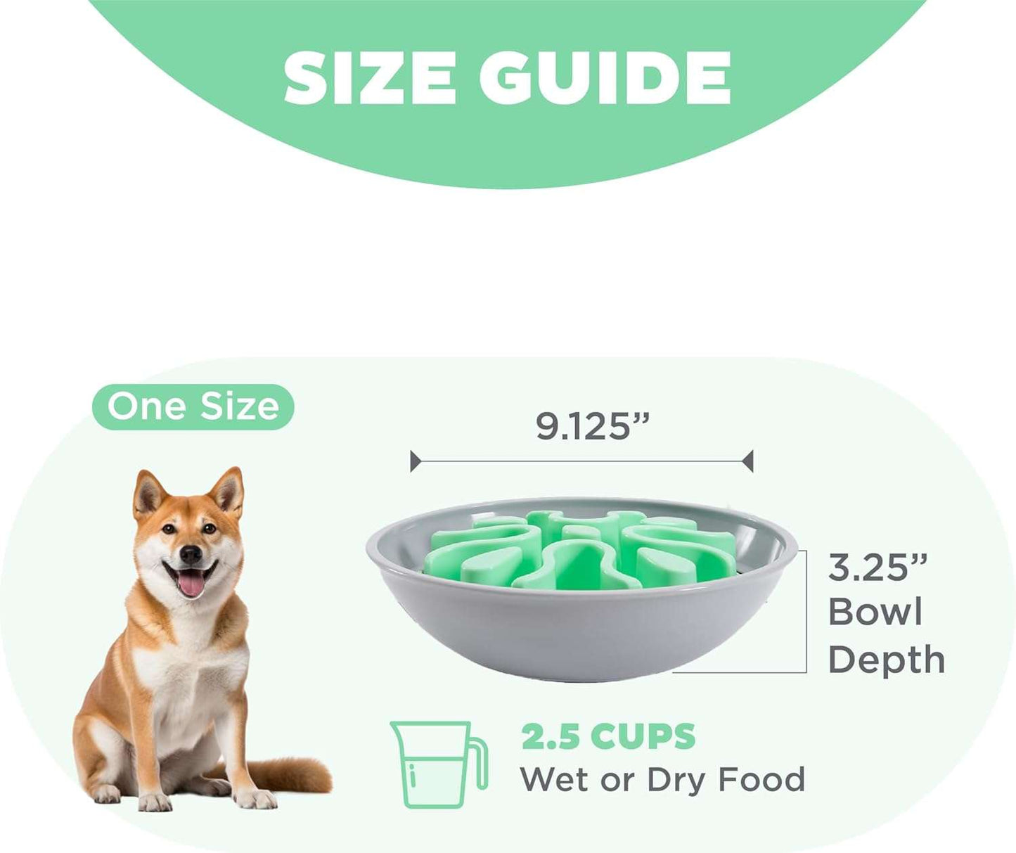 Outward Hound Fun Feeder Wobble Slo Bowl Mint Yavaş Yeme Mama Kabı (Large)