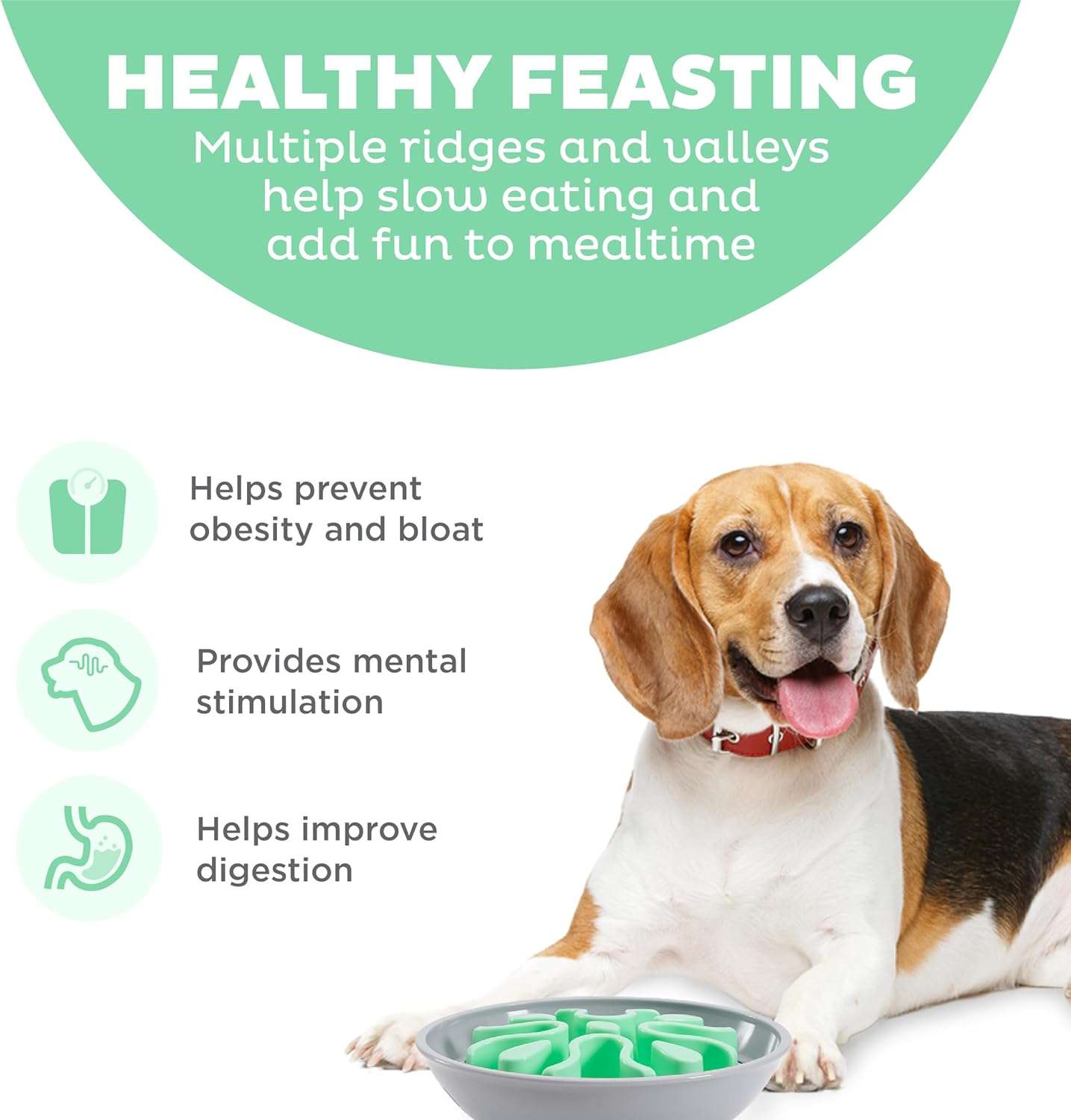 Outward Hound Fun Feeder Wobble Slo Bowl Mint Yavaş Yeme Mama Kabı (Large)