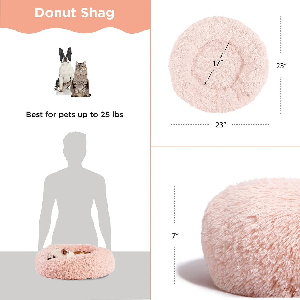 Donut Shag Frost Köpek Yatağı