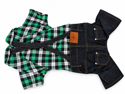 Pawlook x Barkie İzmir Special Edition – Ekose Gömlekli Jean Bahçıvan Tulum